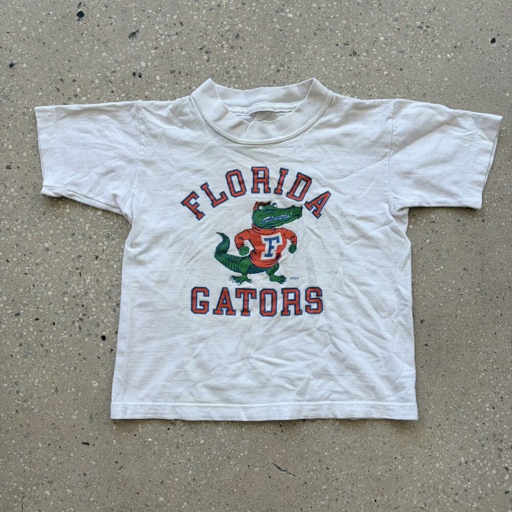 Vintage 90s University of Florida Gators White Baby Tee